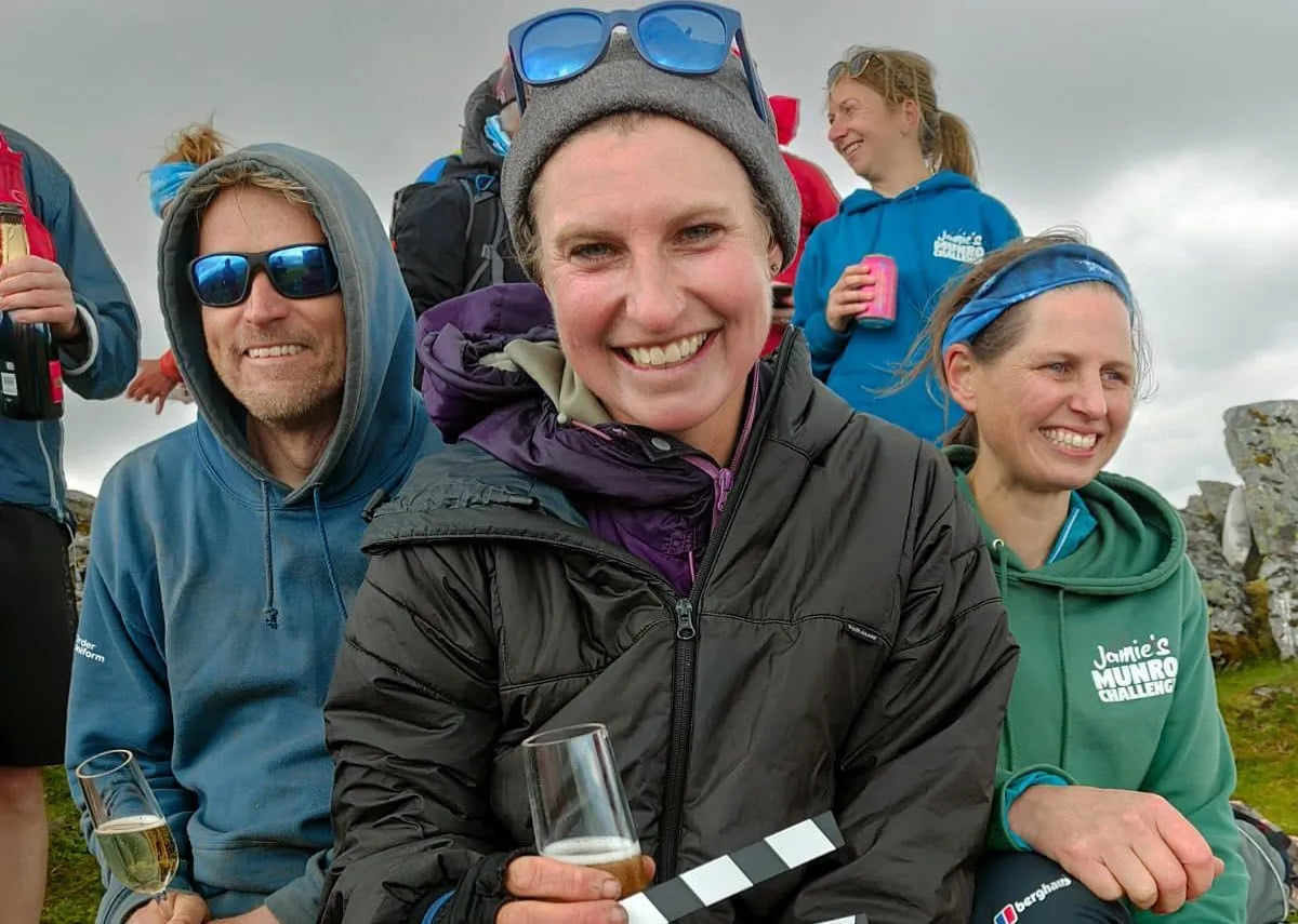 Jamie Aarons on a Scottish munro during her world record challenge