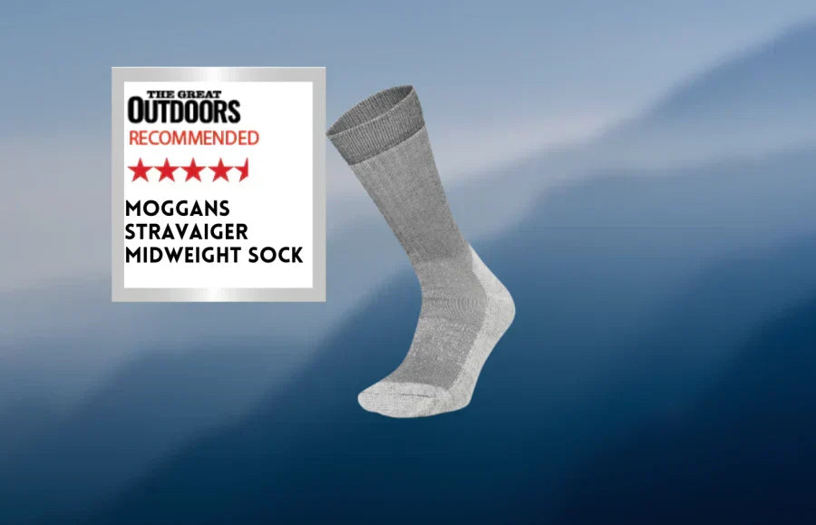 Moggans Stravaiger midweight merino socks product shot