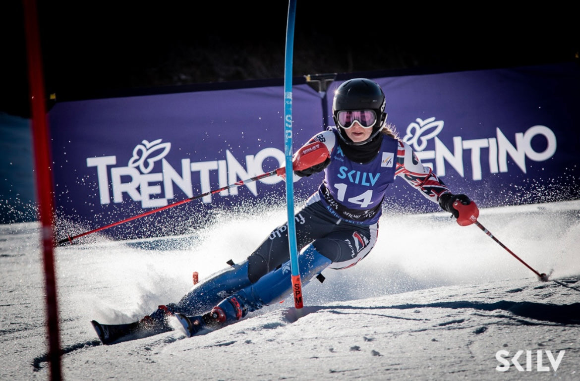 Tia Freshwater skiing in Moggans merino ski socks