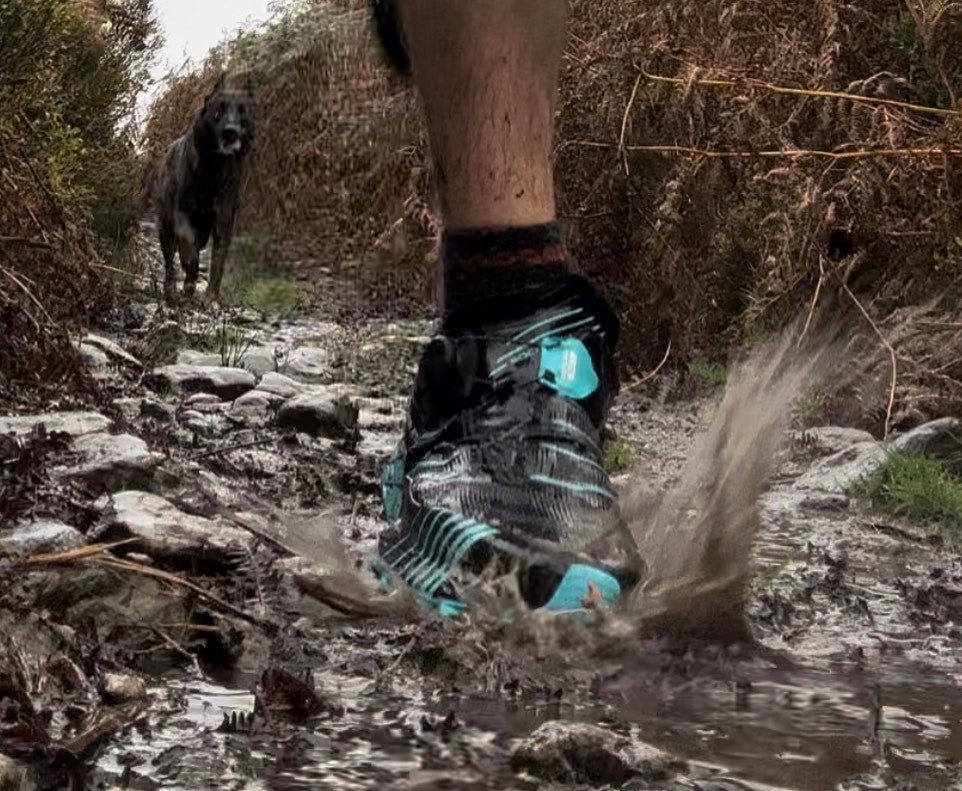 Moggans merino socks tested on wet Scottish trails