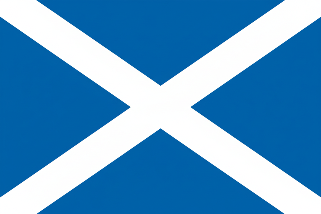 Please make this a simple graphical representation of a Saltire